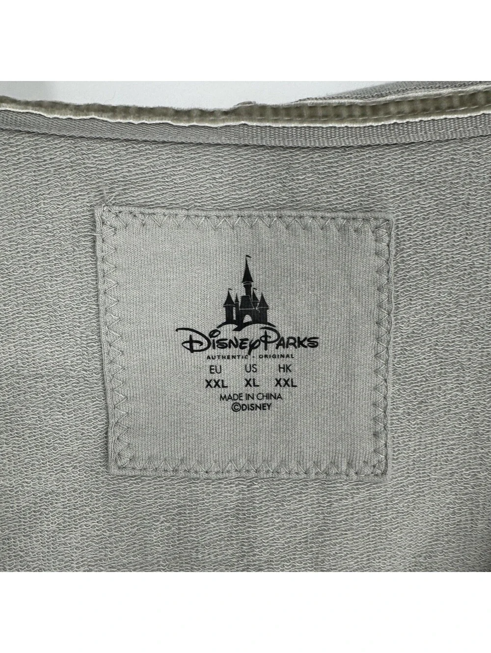 Disney Parks jacket hoodie XL womens gray zip up princess y2k 2000s rhinestone